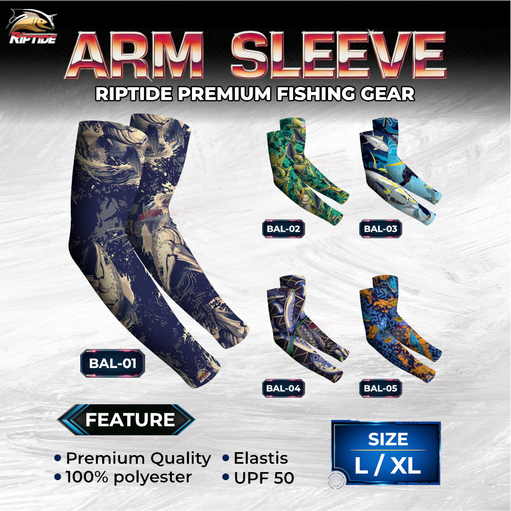 RIPTIDE PREMIUM FISHING ARM SLEEVE – RIPTIDE HANDS CUFF MAXIMUM PROTECTION FOR TRUE ANGLER