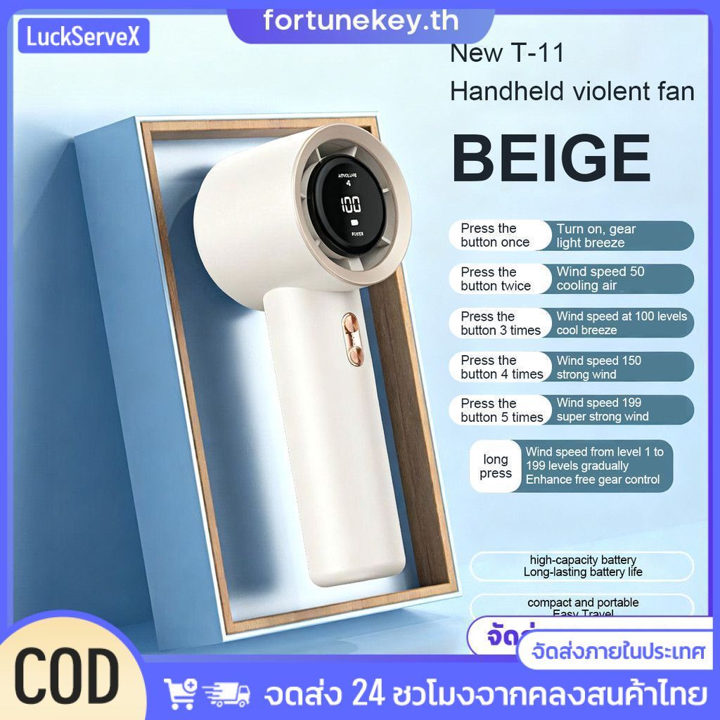 [รหัสสินค้า] พัดลมระบายความร้อนขนาดเล็กแบบพกพาและตั้งโต๊ะ - ชาร์จไฟผ่าน USB ดีไซน์ใหม่ ระบบระบายความร้อนแบบเทอร์โบสำหรับเซมิคอนดักเตอร์ พร้อมแพ็คน้ำแข็ง พัดลมพกพา กุญแจนำโชค 【LuckSer