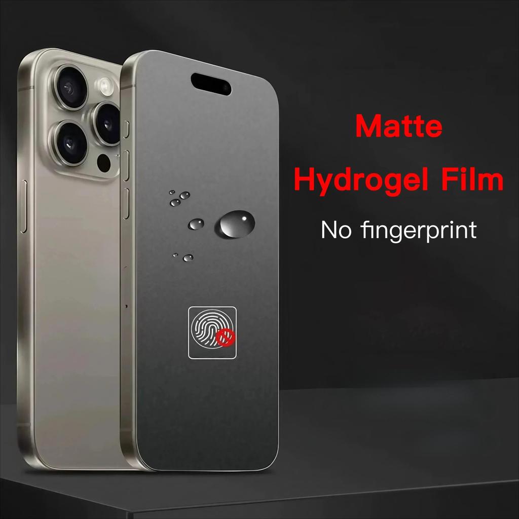 1-3 ชิ้น Matte Hydrogel ฟิล์มป้องกันหน้าจอเหมาะสําหรับ iPhone 16 14 15 Pro MAX Clear TPU ป้องกันหน้า
