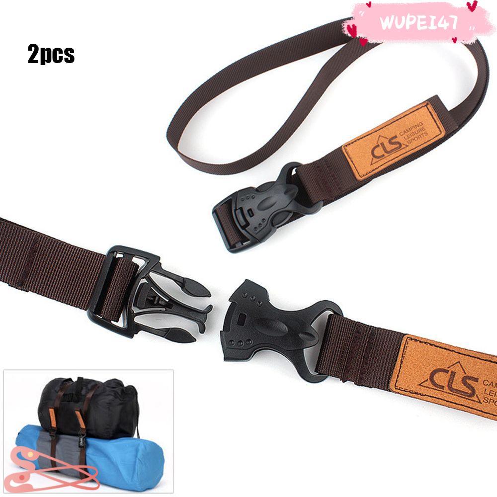 WUPEI47AD 2 ชิ้น Cargo Tie ถุงนอนกระชับ Bundle เชือกยึดกลางแจ้ง Camping เครื่องมือ Baggage เข็มขัดรั