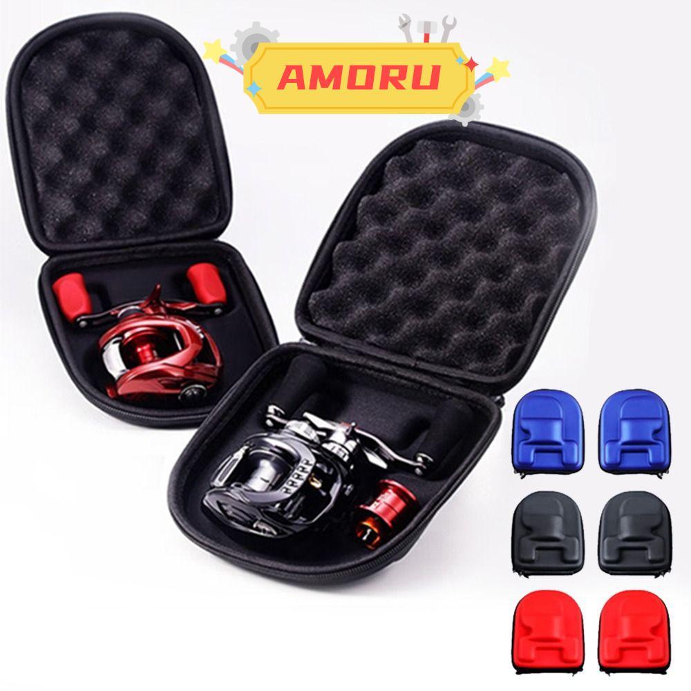 AMOR12U7 ป้องกัน, กระเป๋าใส่รอกตกปลากันน้ํากันน้ํา, EVA Hard Built-in Anti-Pressure Sponge Baitcasti