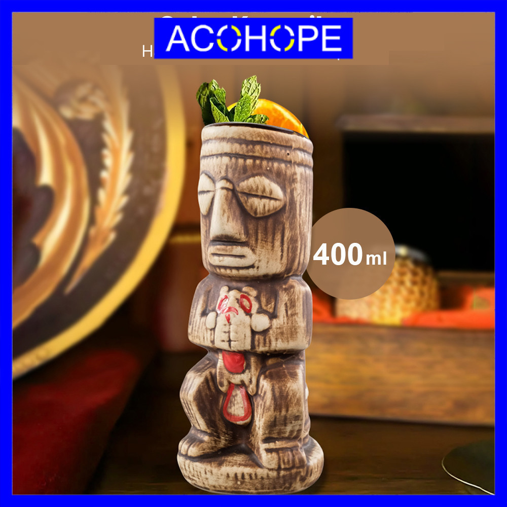 Ahope Hawaiian Coffee Tea Ceramic Cup Tiki Ceramic Cup - LY-40