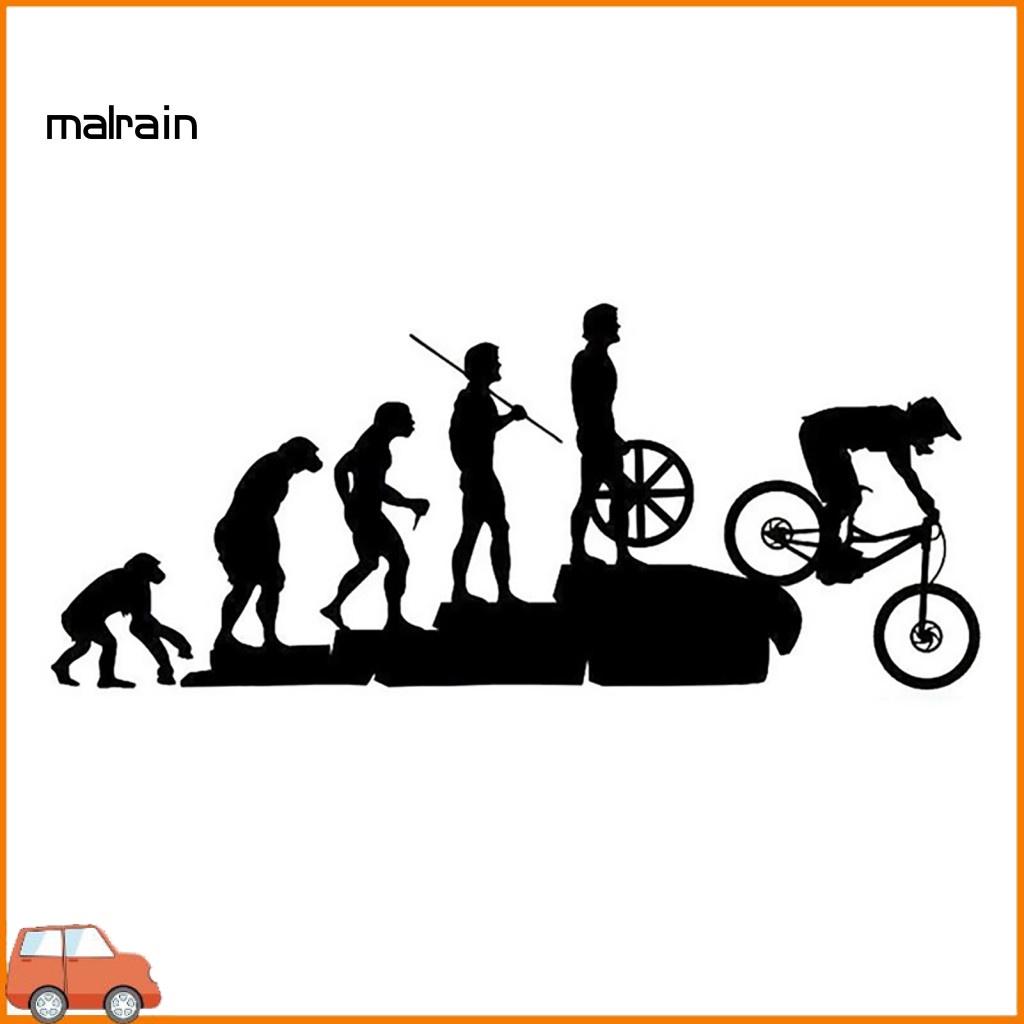 [Ma] Funny Human Evolution MTB Bike Car Vehicle สติ๊กเกอร์สะท้อนแสงตกแต่ง