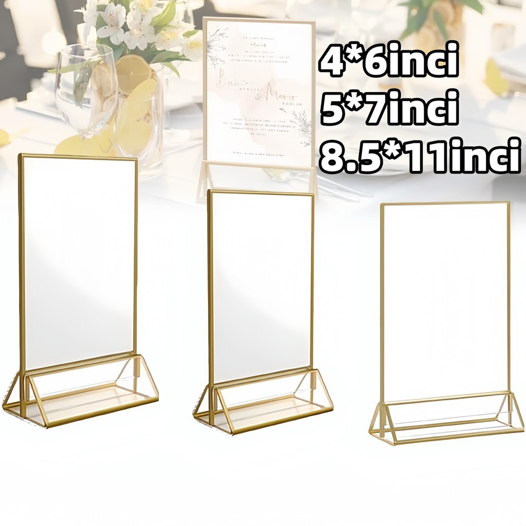 Portrait T อะคริลิค Brochure Stand - Cafe Brochure Holder สําหรับร้านอาหาร 4Pcs6 5Pcs7 8.5Pcs11 นิ้ว