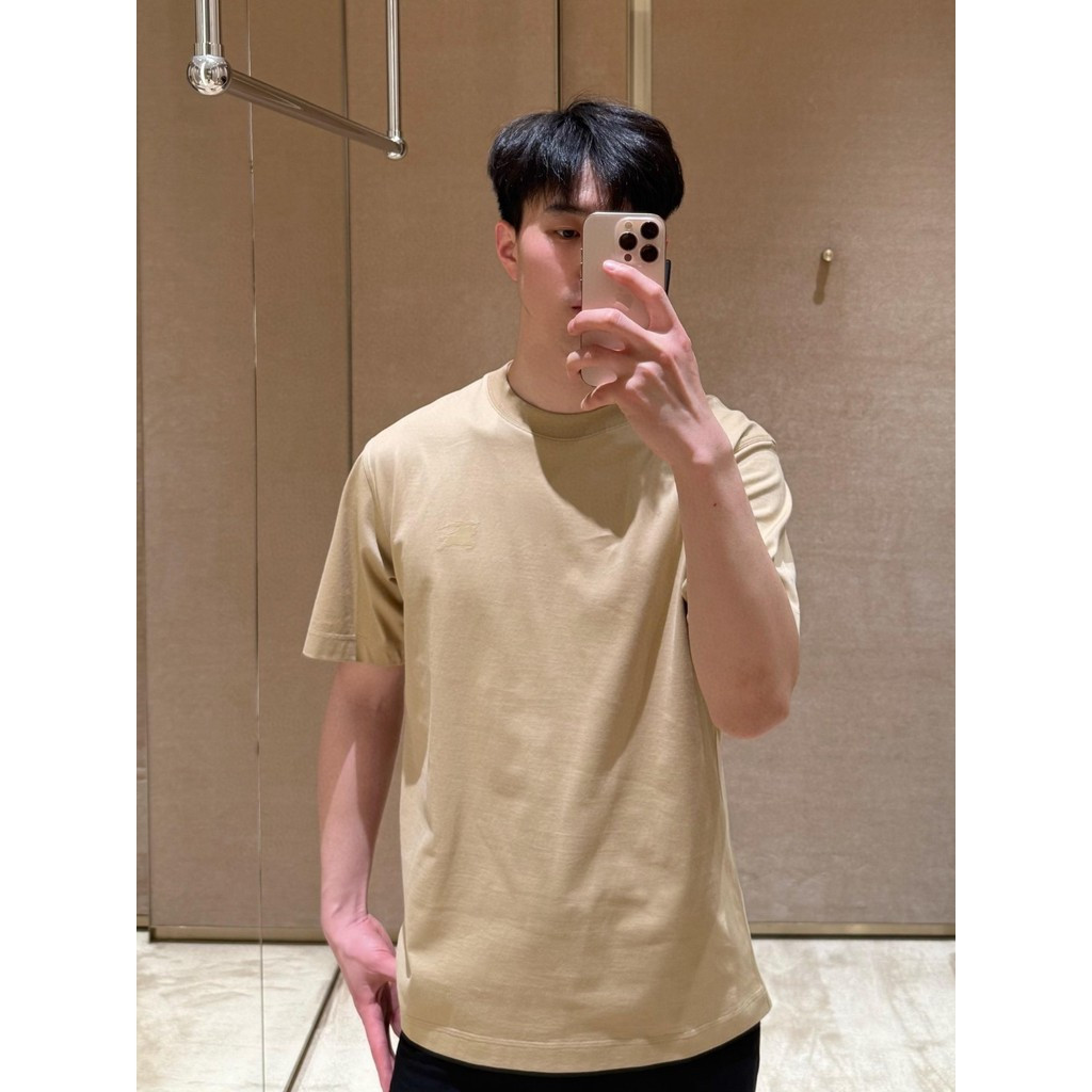 Burber @ ry2026 Star คลาสสิกรอบคอแขนสั้นเสื้อยืดผู้ชายผู้หญิงสไตล์ Slim-fit Creative หนา Impervious 