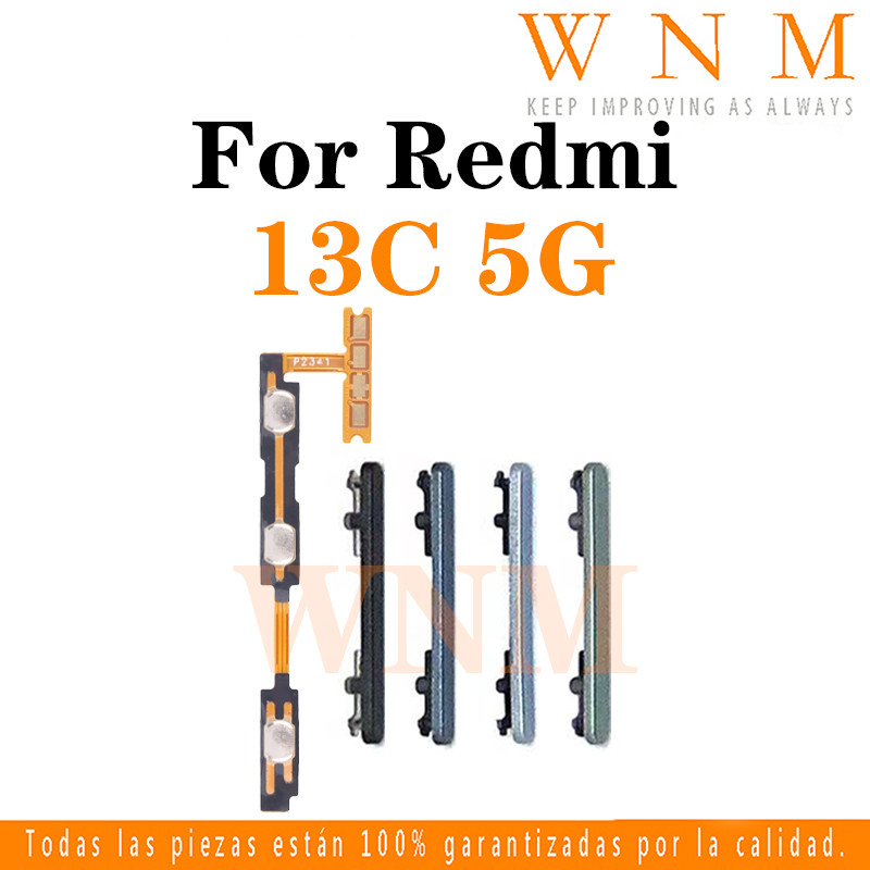 สําหรับ Redmi 13c 5g ปุ่ม flex บน/ปิดปุ่มสวิทช์ด้านข้าง Key Volume Up Down Flex สายโทรศัพท์มือถือ Part
