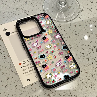 เคสโทรศัพท์ for iPhone 13 11 15 16 Pro Max Case iPhone 11 12 17 Pro Max 14 15 Pro Max 2 in 1 อะคริลิค Acrylic น่ารัก