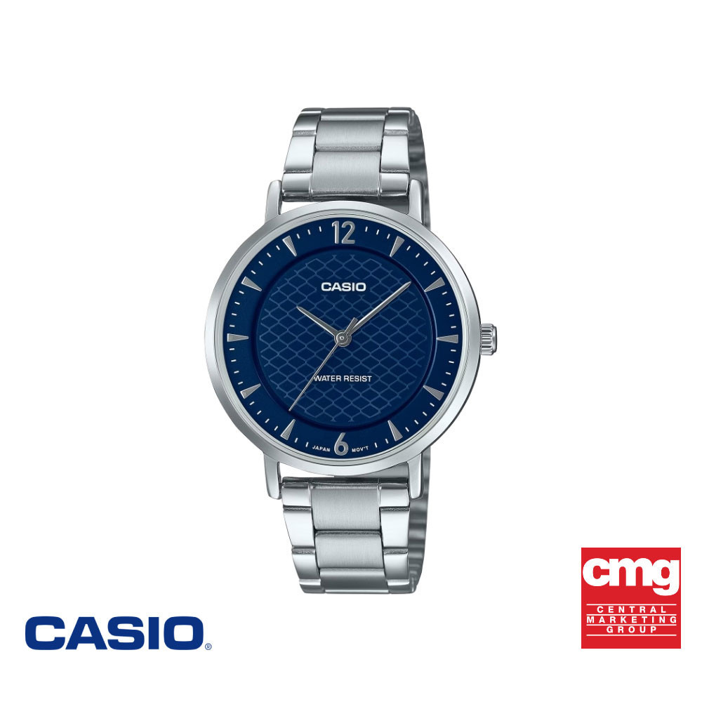 CASIO นาฬิกาข้อมือ CASIO รุ่น LTP-VT04D-2ADF สเตนเลสสตีล สีน้ำเงิน