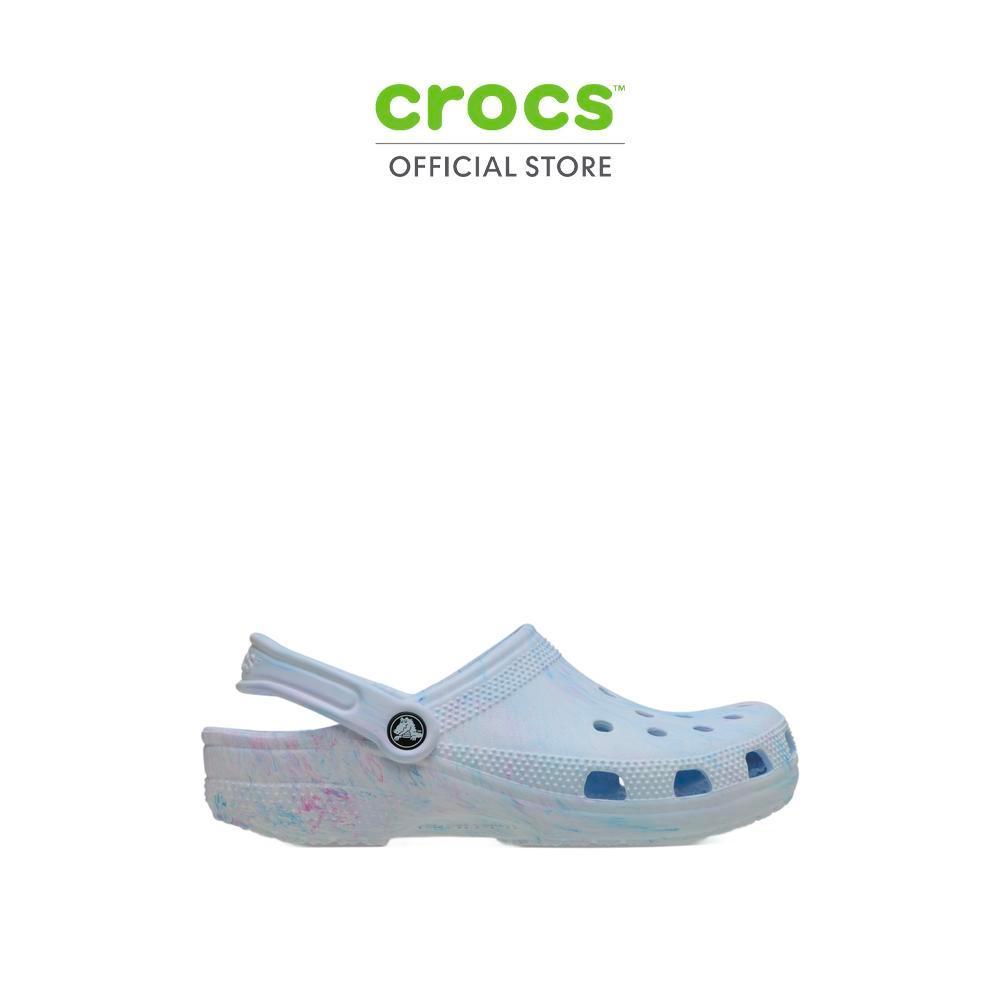 CROCS รองเท้าลำลองผู้ใหญ่ CLASSIC WATERCOLOR MARBLED CLOG รุ่น 211583-4ZD - OXYGEN SWIRL