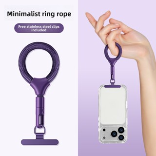 เชือกคล้องโทรศัพท์มือถือแบบสั้นพร้อมแหวนมาพร้อมกับแผ่นรองหัว…