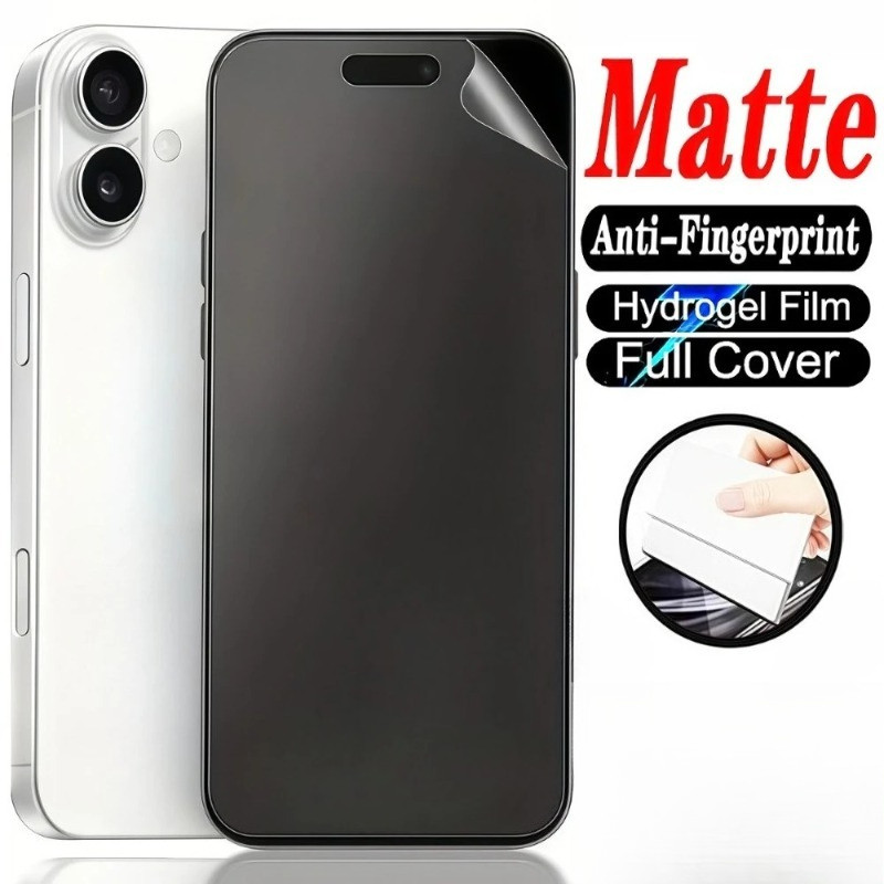 2in1 ด้านหน้า + ด้านหลังฟิล์มHydrogelสําหรับApple iPhone 17e 17 Air Pro Max Matte Frostedโทรศัพท์ป้อ