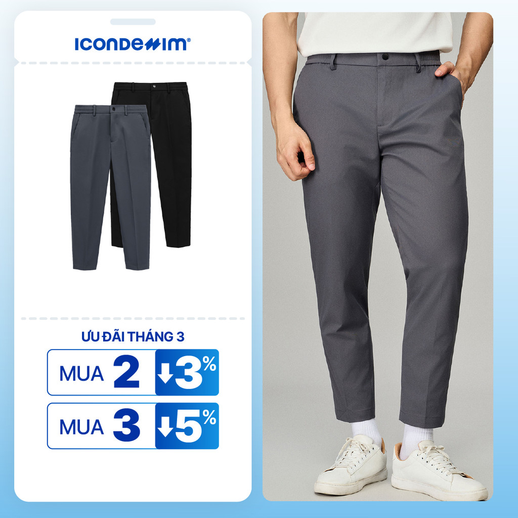 ICONDENIM Urban Pants Form Slim Crop กางเกงผู้ชาย QTID0072