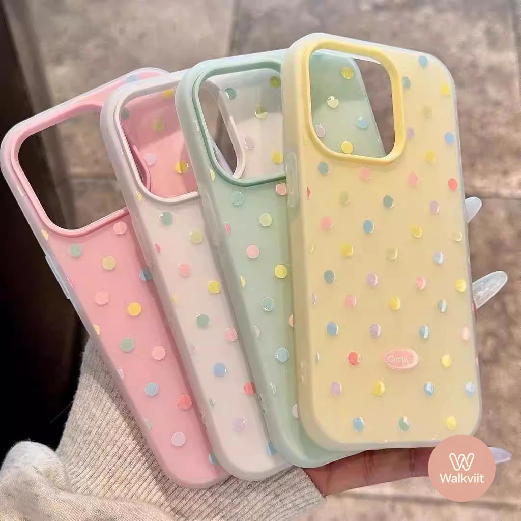 สำหรับ OPPO A58 A60 A3X A3 A38 A5i A57 A16 A54 A76 A52 A18 A3s A31 A15 A35 A17 จุดสีสันสดใส ปกนุ่ม 2 in1 ใหม่
