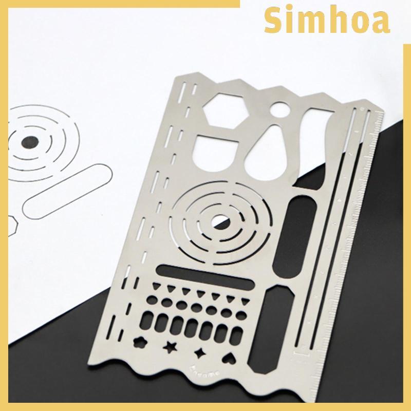 [SIMHOA] ไม้บรรทัดวาดรูปกราฟิกลายฉลุบุ๊คมาร์คมืออาชีพ Journal Template สําหรับหมายเหตุ Journaling เร