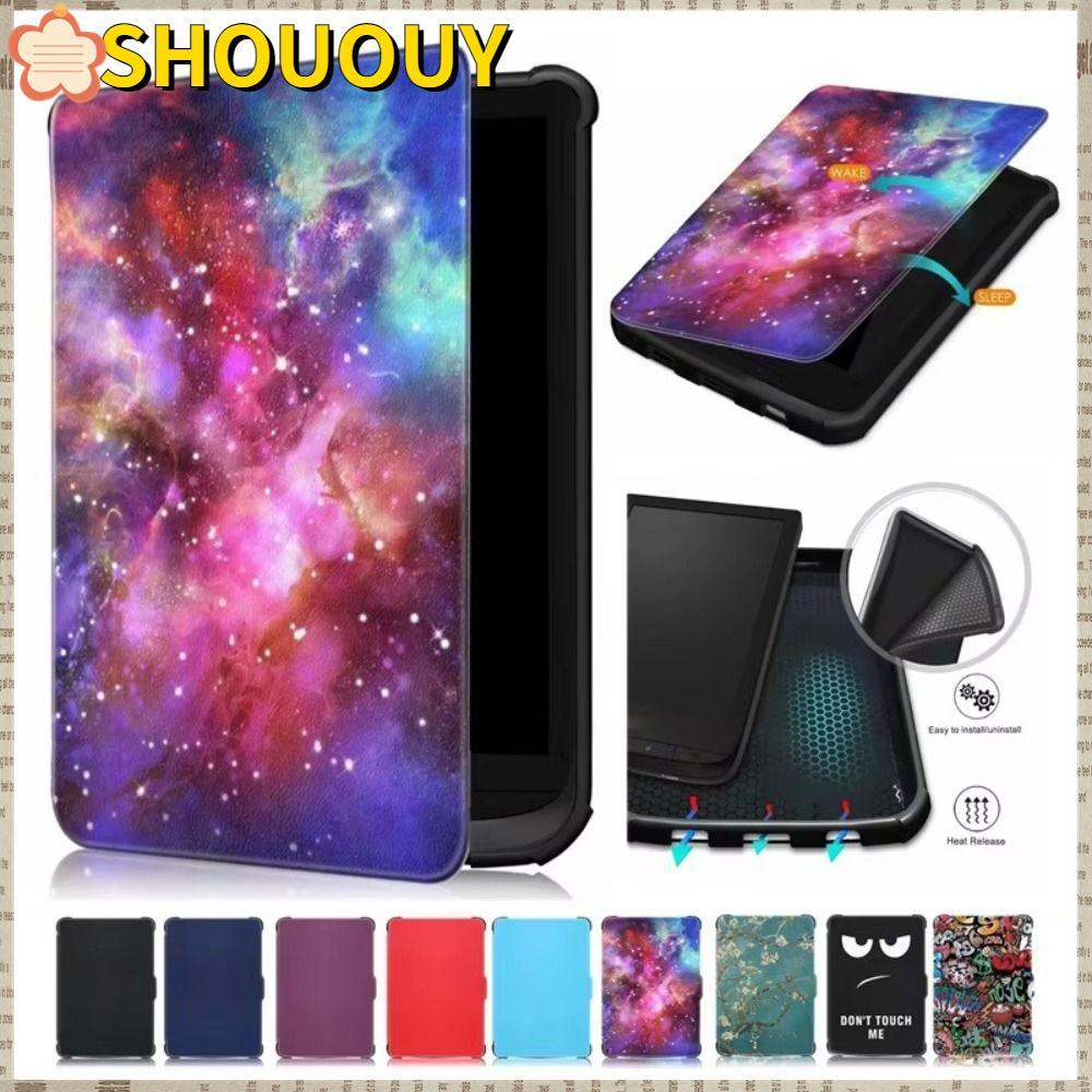 SHOUUY E-Reader, Auto Sleep/Wake TPU เกราะป้องกัน, Slim กันกระแทกสวมใส่สมาร์ท Funda สําหรับ Pocketbo
