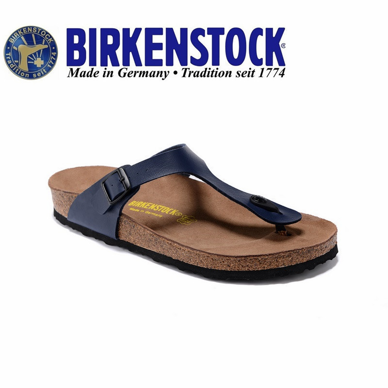 Birkenstock Boken Cork รองเท้าแตะสําหรับผู้ชายและผู้หญิง สีฟ้าอ่อน 34-46