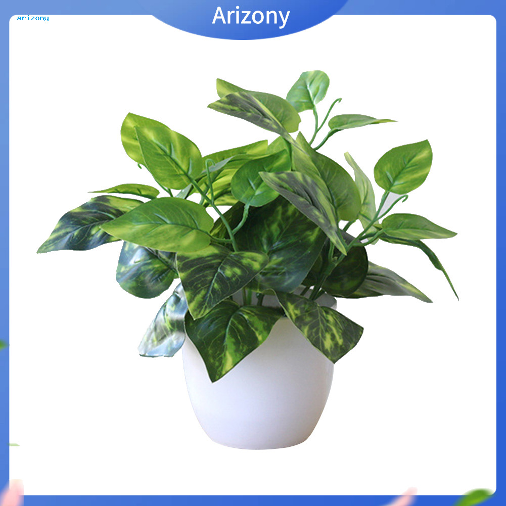 penstok สดประดิษฐ์พืชใบหม้อบอนไซ Party Mall Home Desktop Office Decor