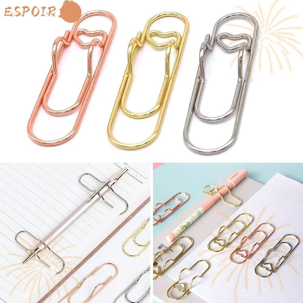 อีโซร์1คลิปหนีบกระดาษ,โลหะ ทําเอง กระดาษแก้ไขคลิป,ตั๋วรักอเนกประสงค์รูปหัวใจผู้ถือปากกาเครื่องเขียน