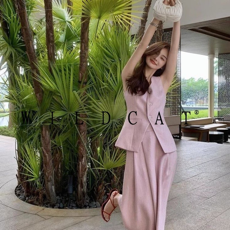 ชุดสูทแฟชั่นฤดูร้อน สไตล์หรูหรา ประกอบด้วยเสื้อกั๊กและกระโปรง