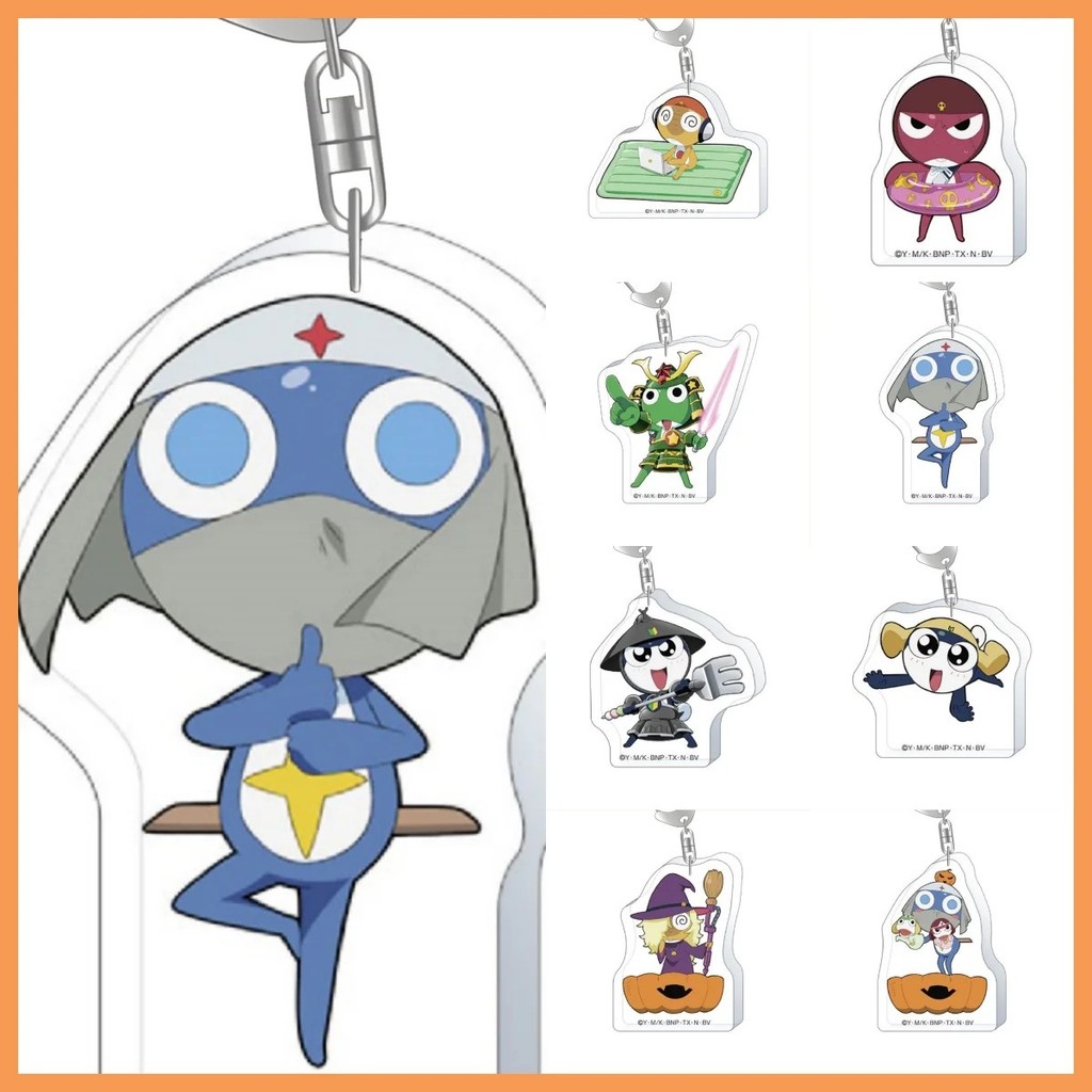 อะนิเมะพวงกุญแจ Keroro Gunso กบ Keroro Tamama Giroro อะคริลิค Mica กระเป๋านักเรียนอุปกรณ์ตกแต่งของขว