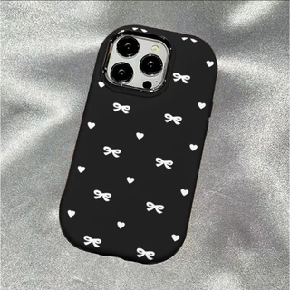 🔥สินค้าพร้อมส่ง! 🎀💖 เคสโบว์หัวใจ สีพาสเทลสไตล์Ins เคส iPhone 17/17 Pro/17 Pro Max 16 15 14 13 12 11 เคสคุณภาพสูง