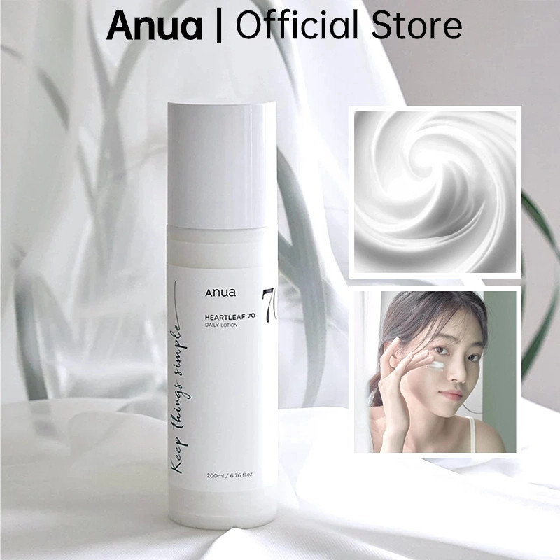 Anua Heartleaf 70% Daily Lotion Deep Moisturizer Soothing Repair Skin Care Lotion For Dry Glass Skin