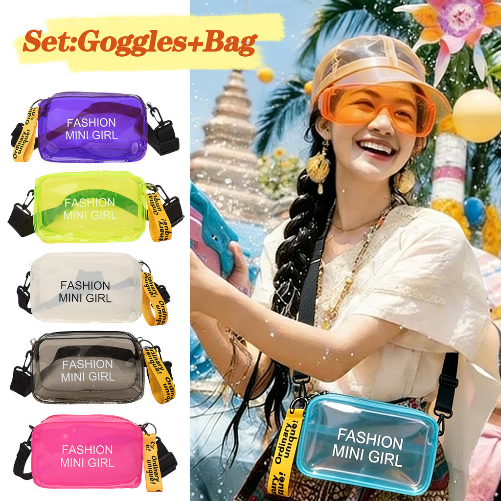 แว่นตาและกระเป๋ากันน้ํา พร้อมเคสโทรศัพท์ กันน้ําได้ดี สไตล์แฟชั่นสำหรับชายหาดและว่ายน้ํา