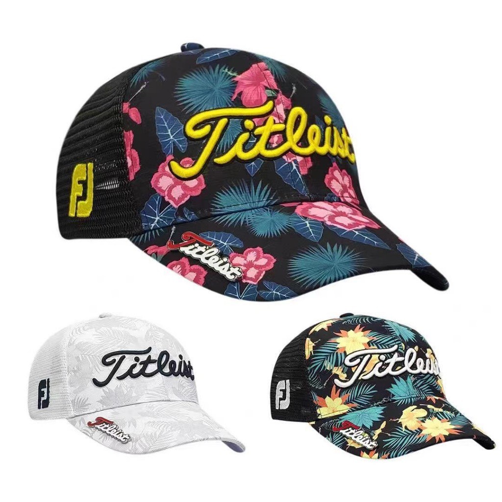 TTL FJ Men Floral Golf Cap Mens Golf Sports Cap Elegant Golf Outdoor Baseball Cap