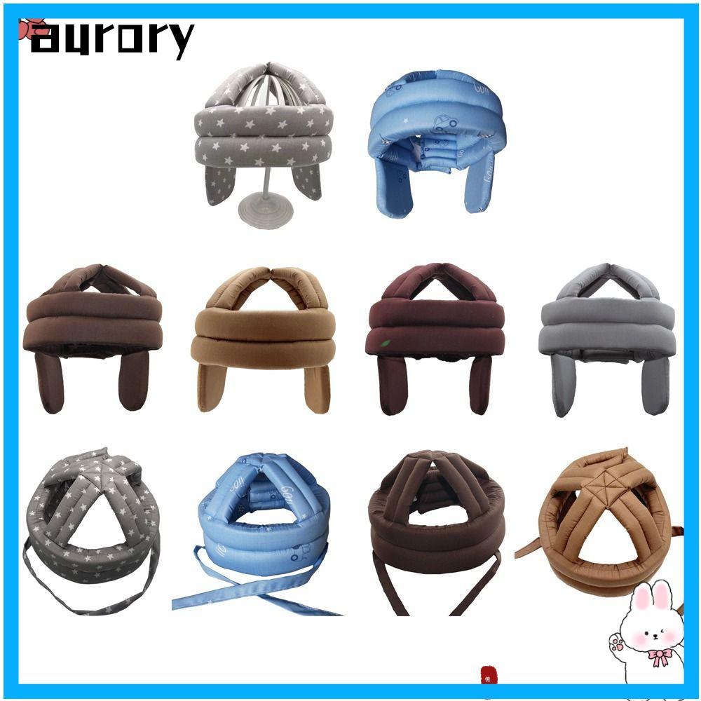 AURORY หมวกป้องกันศีรษะอาวุโส, เบาะฟองน้ําผ้าฝ้ายระบายอากาศผู้สูงอายุ Anti-Fall หมวกกันน็อค, สบายกันกระแทกปรับ Anti-Fall หมวกความปลอดภัยผู้สูงอายุ Care