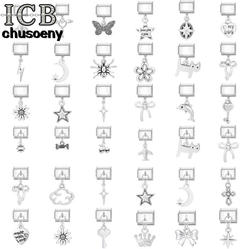 สร้อยข้อมือcharmสลีวเวอร์สไตล์อิตาเลียน ขนาด9มม. มาพร้อมสแตนเลส ใช้งานได้หลากหลาย สำหรับDIYและตกแต่ง