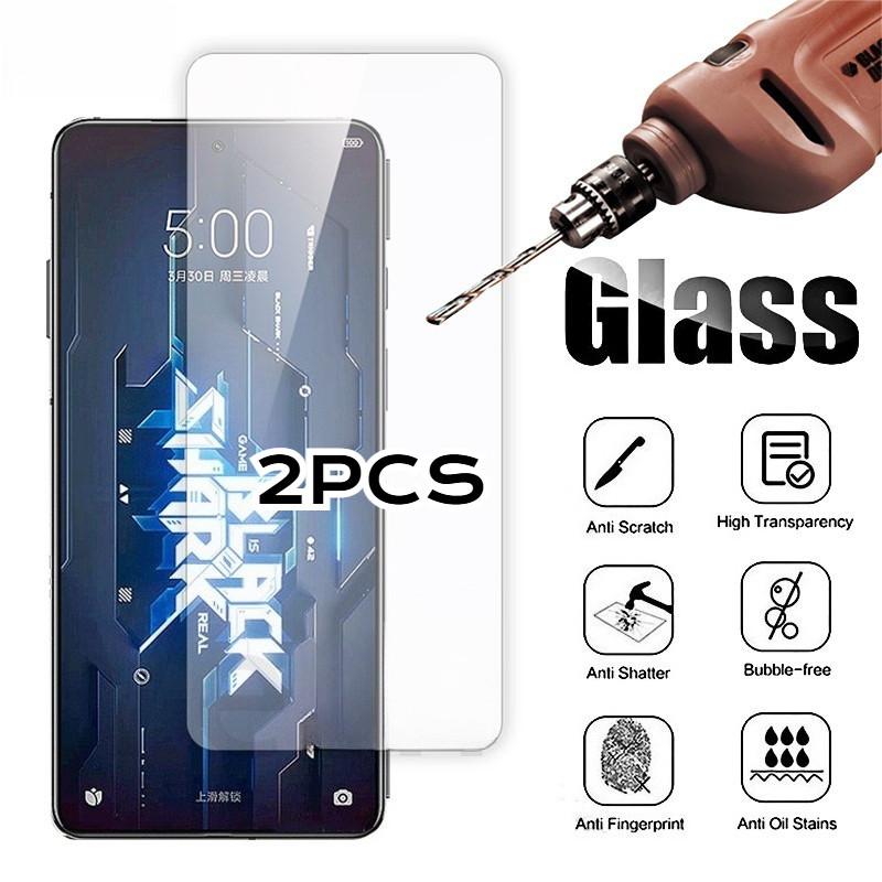 2 ชิ้นป้องกันหน้าจอ HD ฟิล์มแก้วสําหรับ Black Shark 5 4S 4 RS Pro ความเป็นส่วนตัวกระจกนิรภัยใสสําหรับ Black Shark 5RS 5Pro 4SPro 4Pro Anti Spy สีดําขอบฟิล์มแก้ว