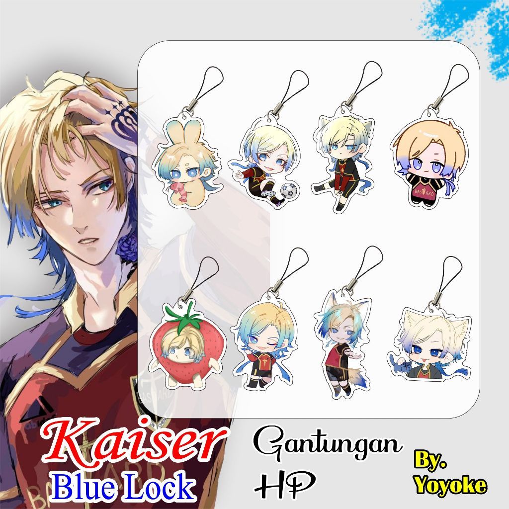 PHONE STRAP HP MICHAEL KAISER BLUE LOCK