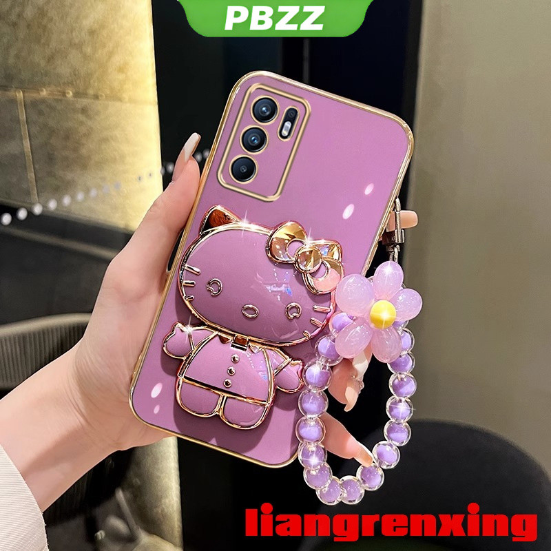 PBZZ เคสโทรศัพท์ เคส oppo reno 6 4g a16 reno 6z 5g reno6 z 5g เคสโทรศัพท์มือถือ ซิลิโคนนิ่ม กันกระแทก ลายดอกไม้ พร้อมสายคล้องมือ สําหรับ oppo reno 6 4g a16 reno 6z 5g reno6 z 5g DDHK01 น่ารัก ลายการ์ตูน กันกระแทก