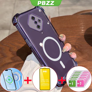 PBZZ [4 in 1] ด้วยกระจกนิรภัยกรณีสำหรับ VIVO S1 Pro VIVO S1โทรศัพท์ปลอก softcase ซิลิโคนกันกระแทกปกการออกแบบใหม่ความงามล้างไร้สาย sjmbs01