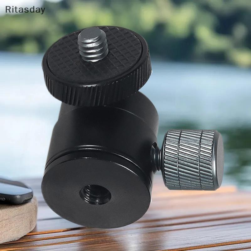 Ritasday Mini Ball Head 1/4 "สกรู 360 หมุนสําหรับกล้องกล้องวิดีโอ DV LED Light Braet ขาตั้งกล้อง Action กล้องใหม่