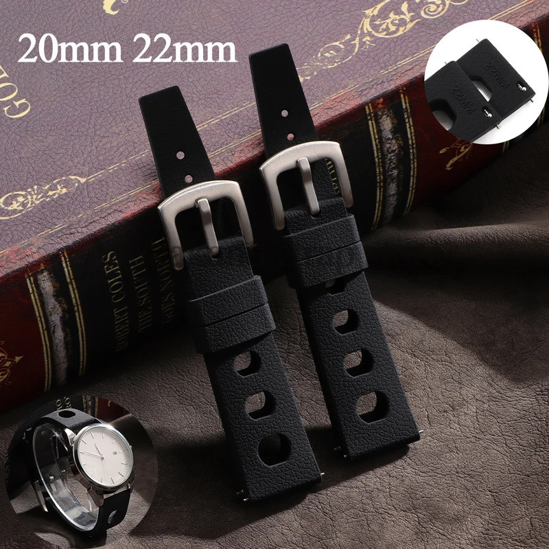 20 มม.22 มม. Quick Release ออกแบบใหม่ยางนาฬิกาสําหรับ Oris Tropical สายนาฬิกาสําหรับดําน้ําแบบดั้งเด