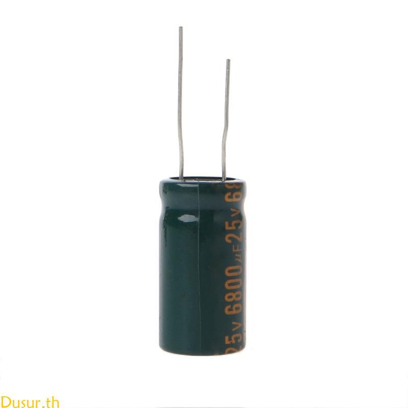 Dusur 25V 6800uF Capacitance Electrolytic Radial Capacitor ความถี่ต่ํา ESR