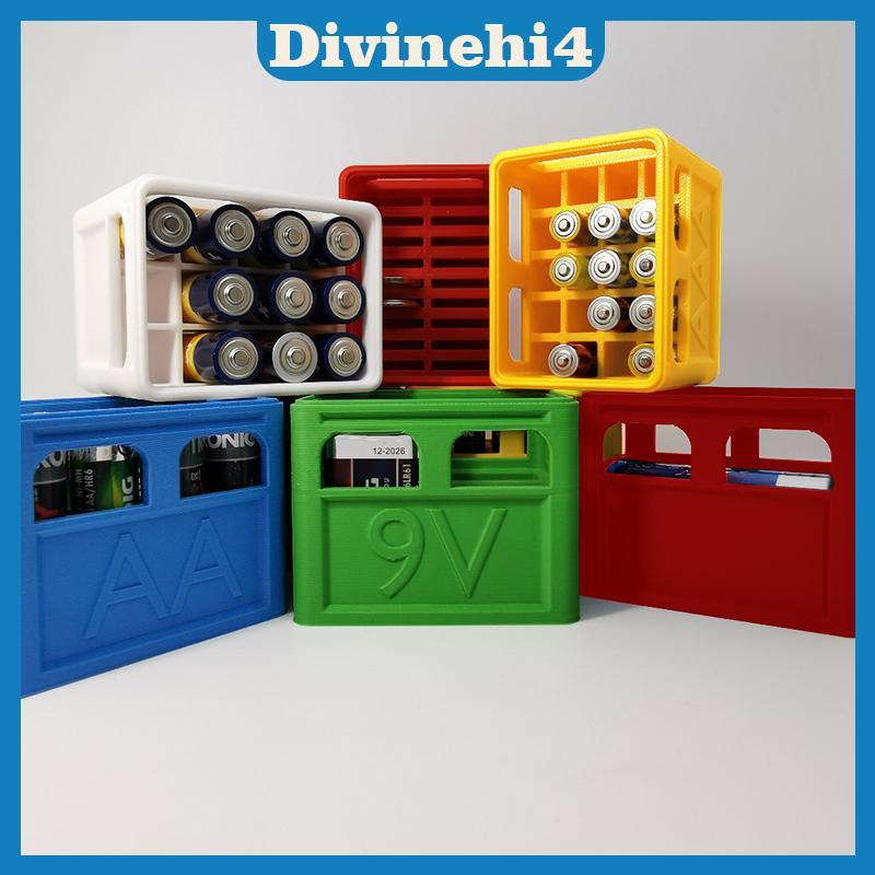 <divinehi4> AAA/AA/9V/CR2032/ กล่องเก็บของ Staable Battery Organizer ที่วางแบตเตอรี่ตกแต่ง, บ้าน, กล
