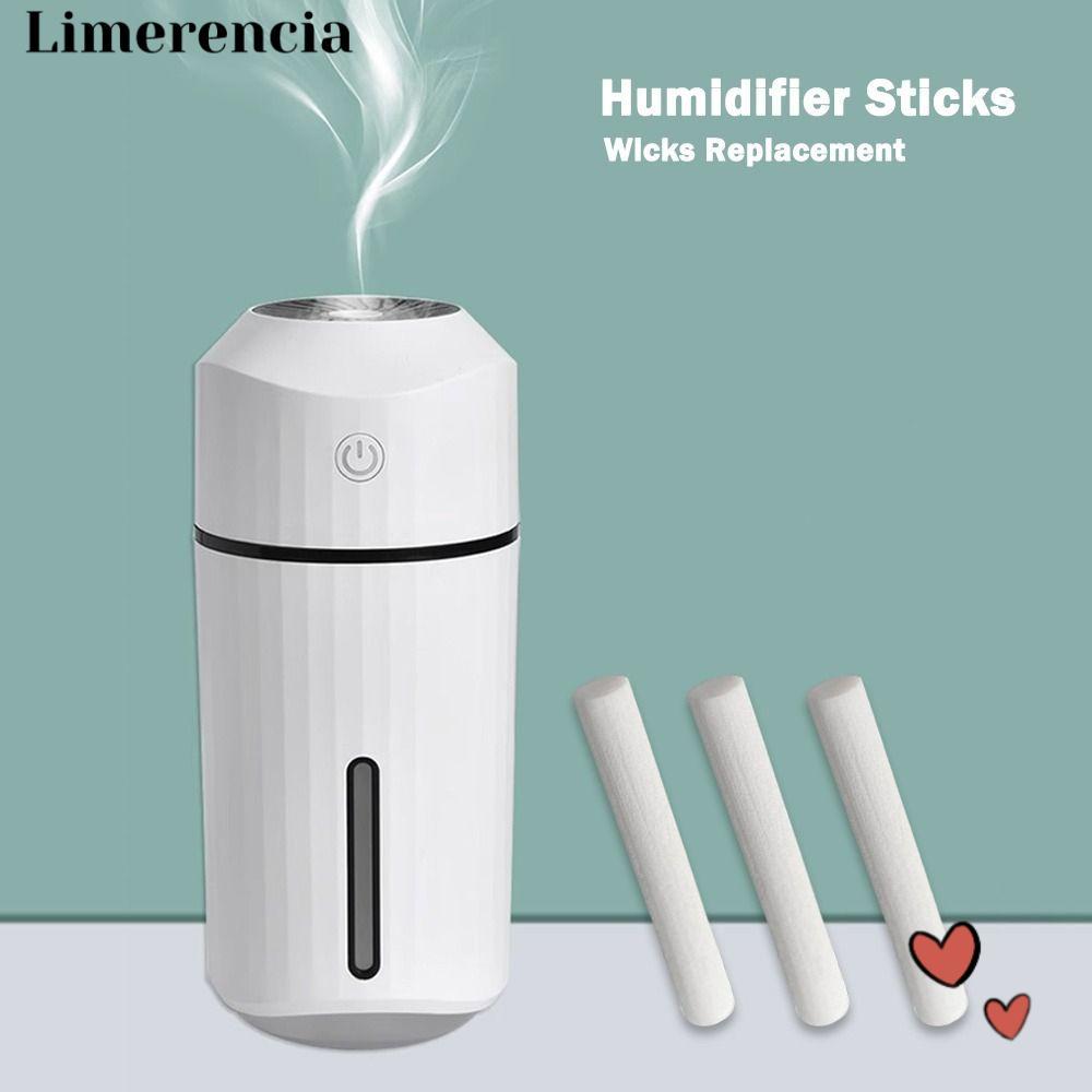 IFFINE 50PCS กรองเติม Sticks, Ultrasonic Cotton วัสดุ Humidifier Sticks, สําลี 8 มม.ขนาดฟองน้ํา Stic