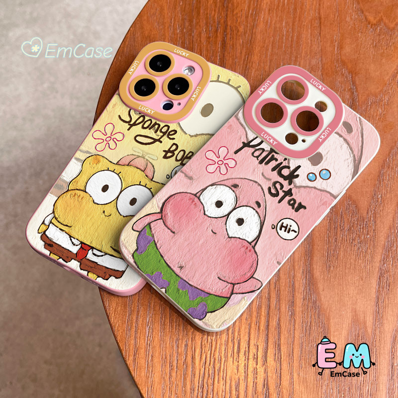 สําหรับ IPhone 17 15 14 16 13 11 12 Pro Max Air XR X XS Max 8 16 15 14 Plus SpongeBob  Pie Big Star 