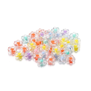 20-50ชิ้น ลูกปัดดอกไม้ใส (12.5mm) อะคริลิค สําหรับทําเครื่องประดับ สร้อยคอ สร้อยข้อมือ DIY