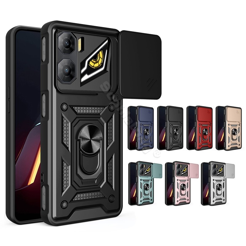 กรณีแฟชั่นสําหรับ ZTE nubia Neo 2 3 Z2352N Z2464N Hard Push Pull Window Stand ฝาหลังแม่เหล็กพร้อมตัว