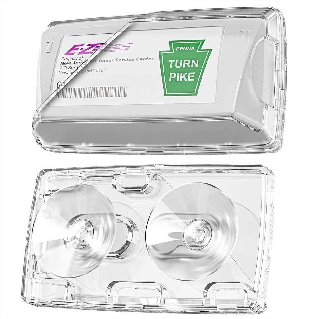 EZ Pass Holder สําหรับกระจกหน้ารถ, Toll Pass Transponder Holder สําหรับ EZ Pass Mini/iPass, Non-Slip