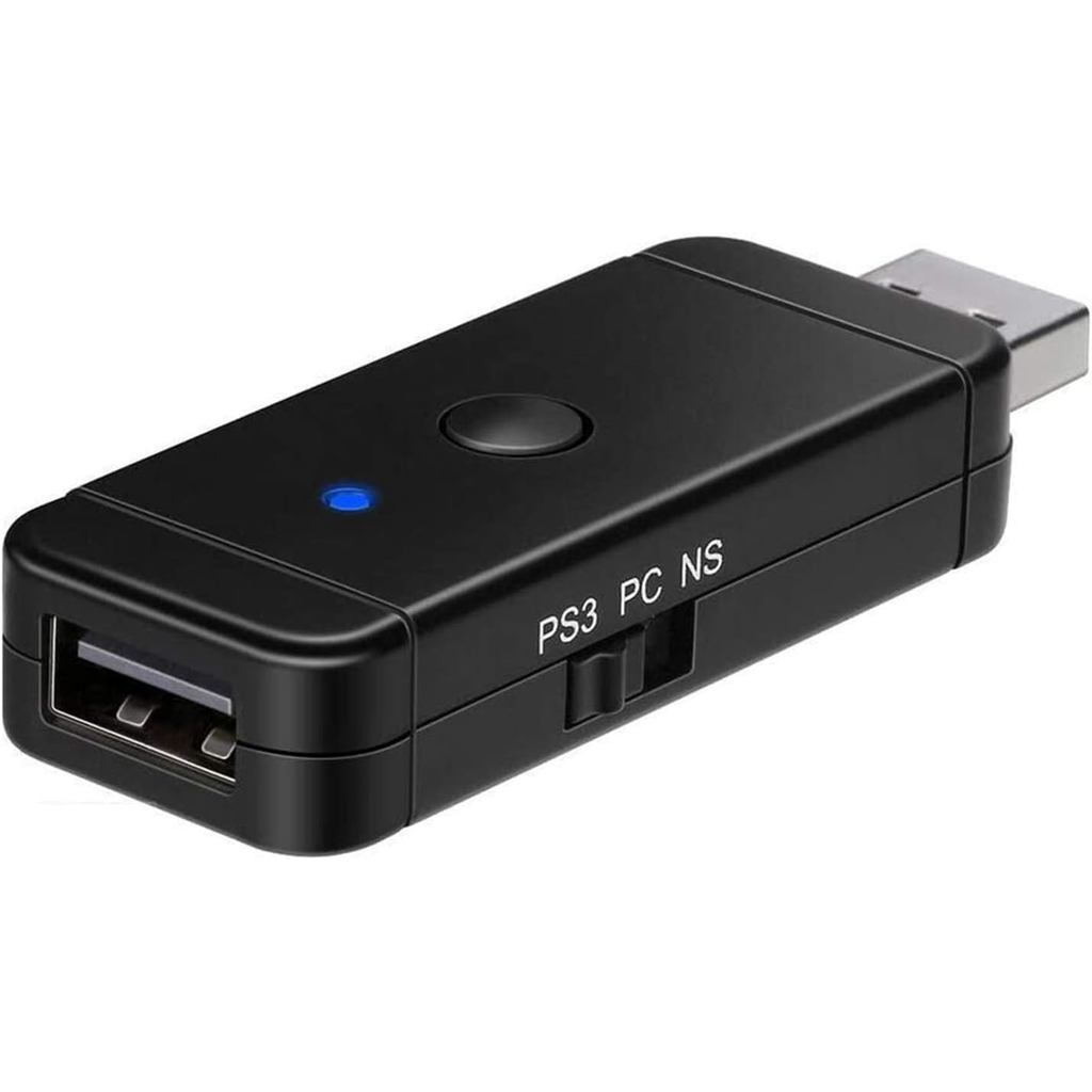 JZW-Shop อะแดปเตอร์ไร้สายสําหรับ Switch/PC/PS4/PS3/Xbox One X/S Controllers - รองรับบลูทูธสําหรับคอน