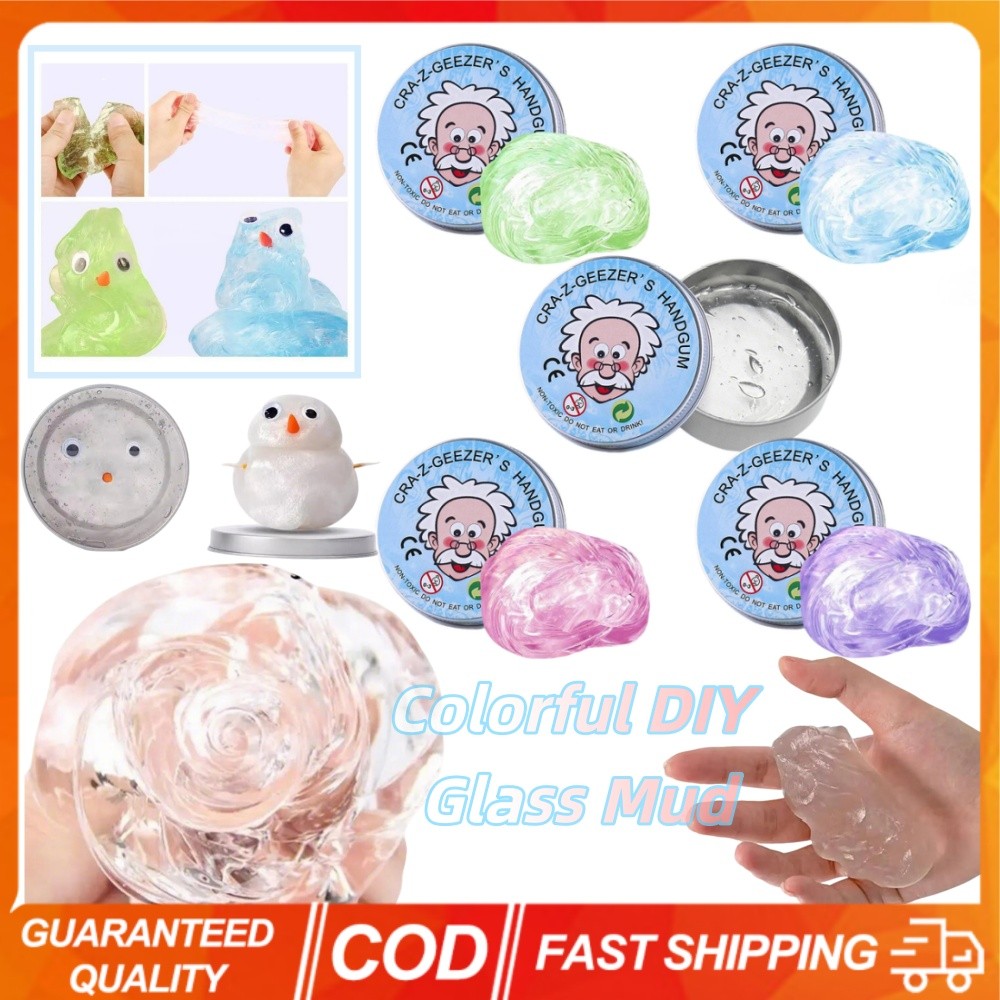 (พร้อมส่ง) 5PCS Non-Newtonian Liquid Glass Crystal Clay เด็กเล่นบีบอัด DIY Bubble Gel Clear Elastic Compound ใช้ซ้ำได้ ปลอดสารพิษ