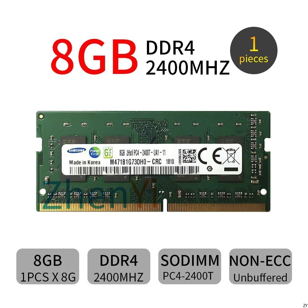 สําหรับ Samsung 8GB DDR4 PC4-2400T 2400Mhz CL17 260Pin SODIMM โน้ตบุ๊คแล็ปท็อปหน่วยความจํา UL