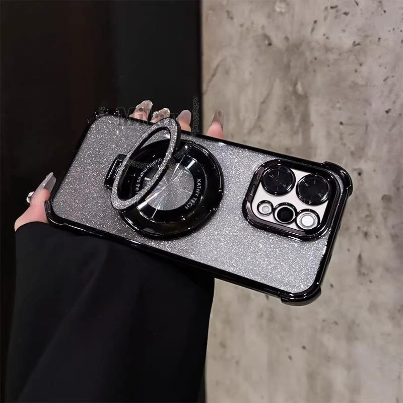 เคสใส กันเลนส์กล้อง สำหรับ Vivo V70 V70FE V70Elite เคสใสกันกระแทก ขอบเงา+ขาตั้ง
