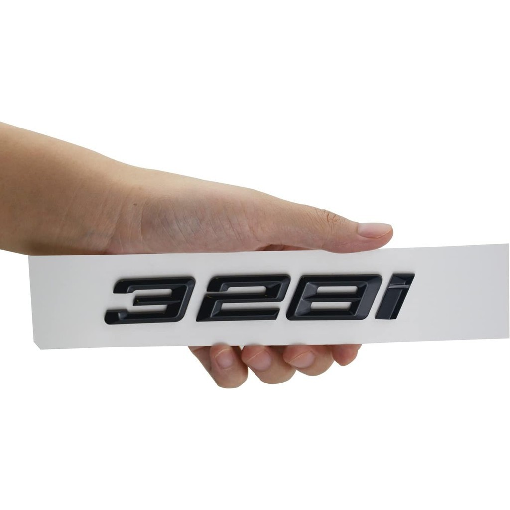 1 PC 328i สติกเกอร์สัญลักษณ์ 3D Badge Letter ป้ายชื่อรูปลอกด้านหลังสําหรับ 3 Series รถยนต์ (สีดํามัน