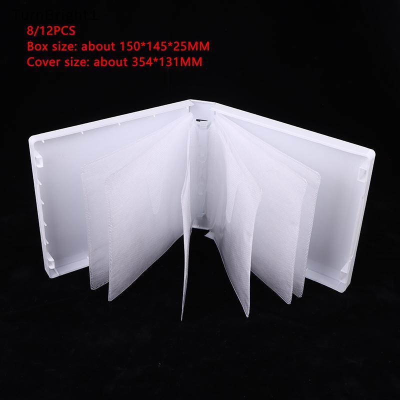 [TurnBright] 8/12PCS CD Case Disc DVD Storage Bag ความจุสูง Paaging Box CD Holder Home Room Discs St