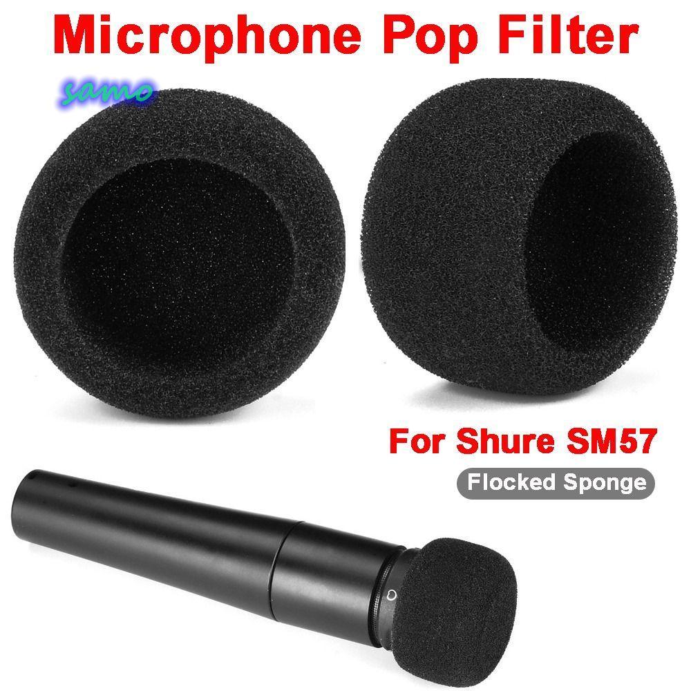SAMO ไมโครโฟน Pop Filter, Windproof เปลี่ยนฝาครอบกระจก Mic, Professional Flocked ฟองน้ําโฟมไมโครโฟนส